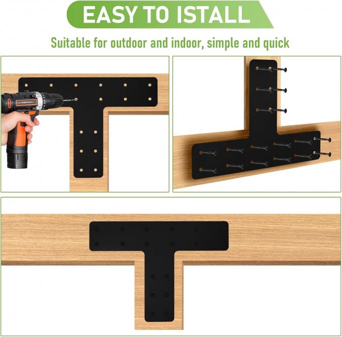Schwarz-Pulver-beschichtete rechten Winkel Halterungen für die Reparatur Ecke für Hausmöbel Pavillon Truss Rahmen aus Stahl 3