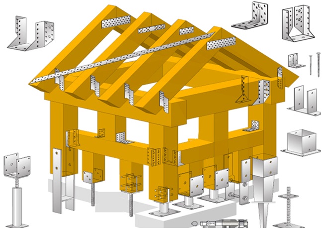 Gang Nagelplattenverbindung für Holzdachträger und Holzrahmenanschluss 6