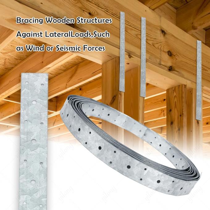 Multipurpose Galvanized Steel Roll Strap â Roof, Wall, Ceiling & Floor Brace Tie 1