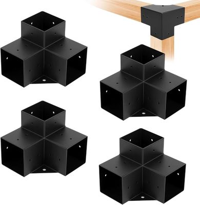 Outdoor Modern Pergola Halterungssatz Holzpfosten Basis-Kit mit Stahlhalterungen Modularer Zuschnitt Pergola Halterungs-Kits