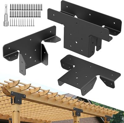 Schwerlast-Pergola-Klammern verstellbare Pergola-Klammern 4x4 Zaun-Posten-Klammern für Metall-Posten zum Holz