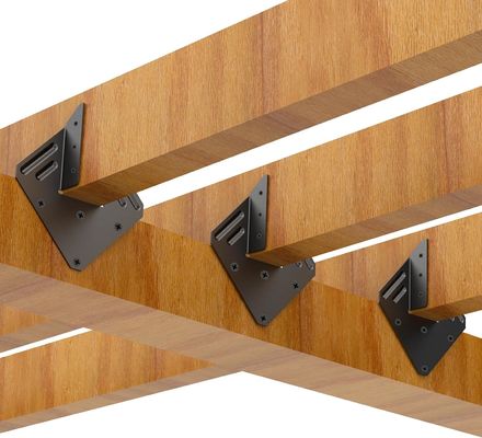 Schwarze Hurrikan Krawatten Klammern passt 2x4 2x6 Truss zu Rafter Steckverbinder für Dachbalken Hanger Truss Holzsteckverbinder