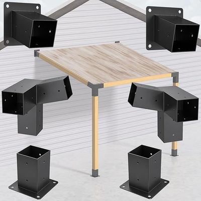 Pergola-Kit 4x4 Zoll 3-Wege Schräghalter für Außenpergolas, Pavillons und Schuppen